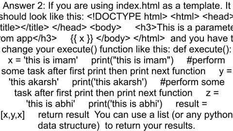 how to display python console output on html page using flask