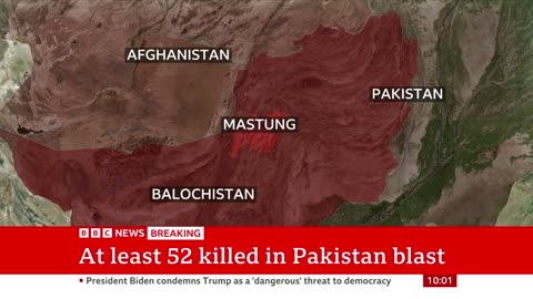 At least 50 people killed in PAKISTAN in explosion in Mustang,| BBC News.