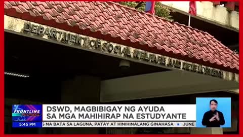 DSWD, magbibigay ng ayuda sa mahihirap na estudyante