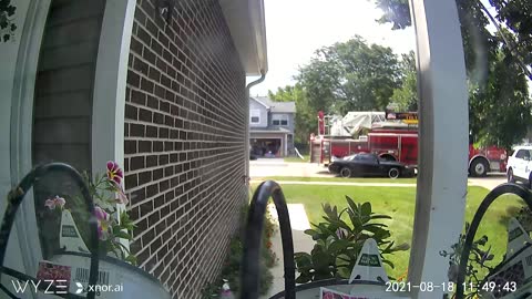 Firetruck Sideswipes Parked Car