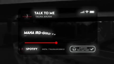 Talk to me song phrase / Talha anjum / dhh /