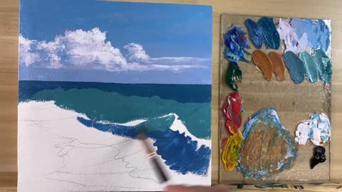 How to Paint Waves / Acrylic Painting / Correa Art