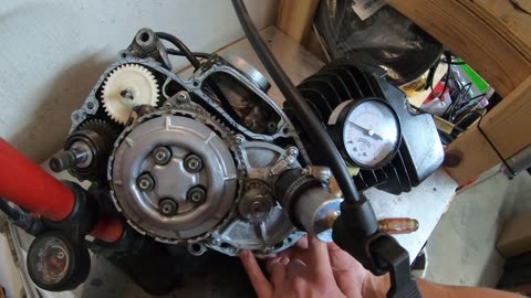 1978 Kawasaki KD175 crankcase pressure testing. With FIX