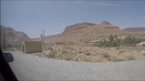 Morocco sahara driving a car