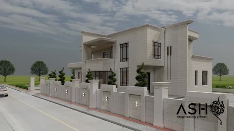 Exterior design for twin villa-Palestine- Hebron - 23-018