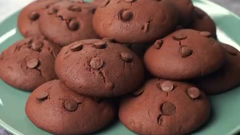 Easy Double Chocolate Chip Cookies Recipe at Home _ Yummy