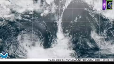 Satellite images show underwater volcano eruption in Tonga