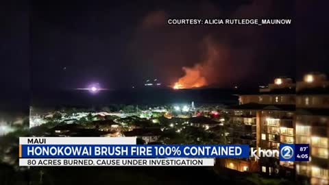 Mahinahina brush fire burned through 80 acres on Maui