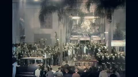 Hollywood, Los Angeles 1930s in color [60fps, Remastered] w_sound design added