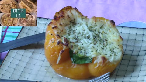 BEST Stuffed Peppers (mushrooms, onions, garlic)