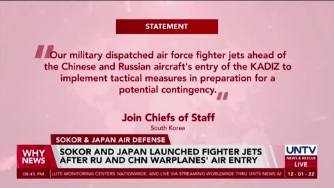 SoKor, Japan launch fighter jets after Russia, China warplanes' air entry