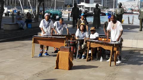 A youth group playing Marimba