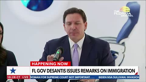 Ron DeSantis in his remarks about illegal immigration,