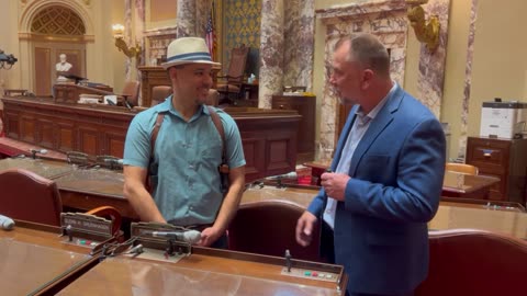 Saint Paul, Minnesota Senate, Capitol Building with Senator Eric Lucero.