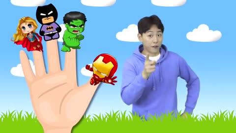 Finger Family Superheros _ Kids Songs and Nursery Rhyme