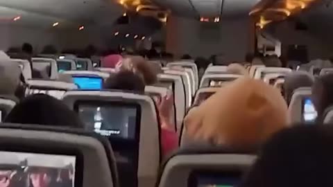 This Emirates A380 aircraft was caught in a zone of turbulence. The passengers were frightened.