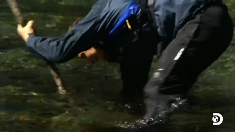 Bear Grylls Goes Spear Fishing and Climbs a Waterfall _ Man vs. Wild