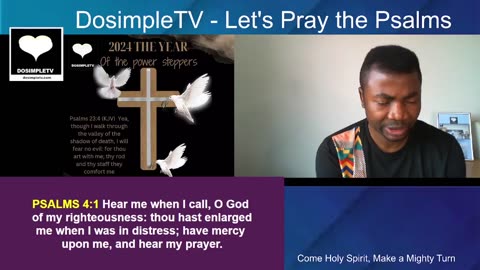 Hear me, O God of my righteousness II Lets pray the Psalms 4 II DosimpleTV