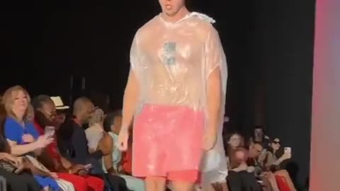 imposter wore a trash bag and did the catwalk at Fashion Week