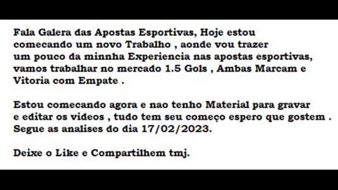 Palpites para hoje dia 17/02/2023 ✔️✔️✔️