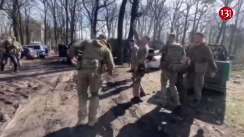 “Azov" fighters relaxing by dancing after a battle