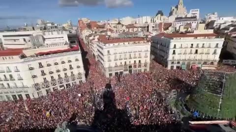 Protests Spain against prime minister Pedro Sanchez's plans to grant amnesty to Catalan separatists