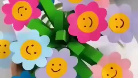 Paperflowers | Handmade | Easy Paper Craft | Paper Craft Ideas | Diy Wall Decoration With Paper