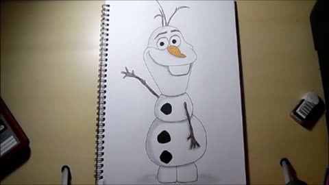 Speed drawing: Olaf from 'Frozen'