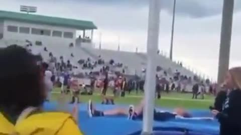 the craziest end to a pole vault you will ever see