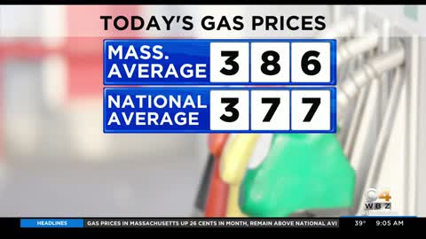 Gas prices in Massachusetts up 26 cents in month, remain above national average