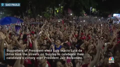 Supporters Of Brazil’s President-Elect Lula da Silva Celebrate Victory Over Bolsonaro