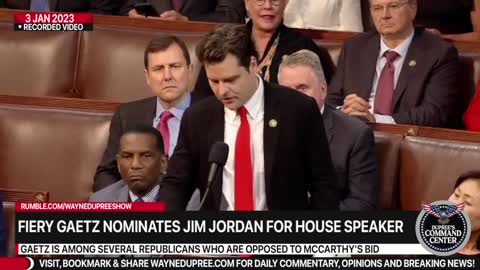 Gaetz Nominates Jordan For Speaker; Opens Can of Slap Your Momma On McCarthy