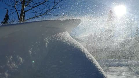 Alaska snow drifting like sand