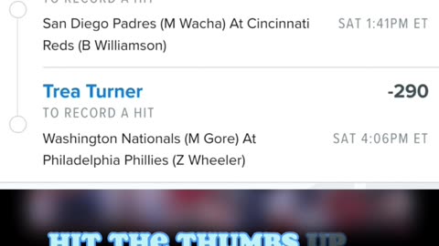 MLB Player Props Hit parlay