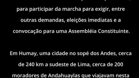 Camponeses peruanos avançam em direção a Lima para marchar contra o presidente