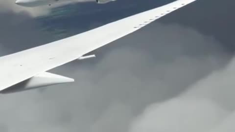 Incredible airline fly under each other