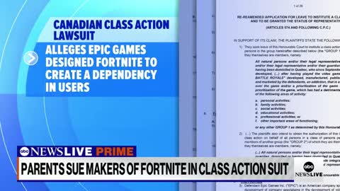 PARENTS SUE MAKERS OF FORTNITE IN CLASS ACTION SUIT