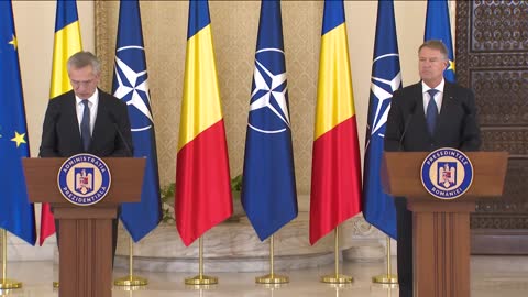 NATO Secretary General with the President of Romania Klaus Iohannis, 28 NOV 2022