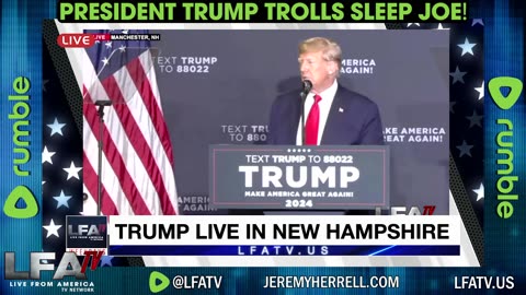 TRUMP TROLLS SLEEPY JOE!