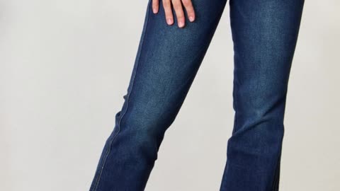 Kancan Full Size Slim Bootcut Jeans #KancanJeans #SlimBootcutJeans #DenimStyle #JeansLover