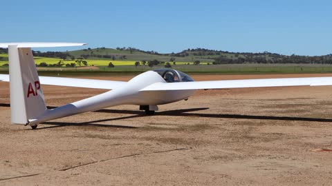 Glider and tug tow plane, Western Australia