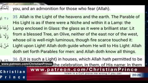 Zakir Naik Admit Allah has borrowed his Light but from who-