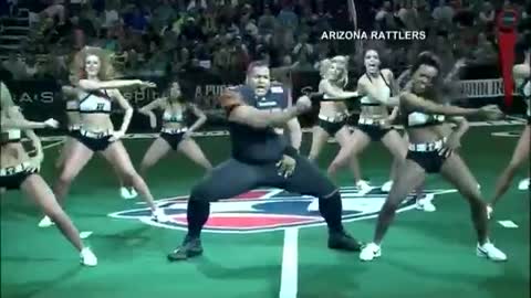 Football Player Crashes Cheerleader Dance Break