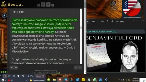 🔴Benjamin Fulford: z 23 10 2023 r🔴Zachód zmaga się z chorobami psychicznymi, świat wciąż się kręci