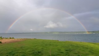 Full rainbow over the canal.