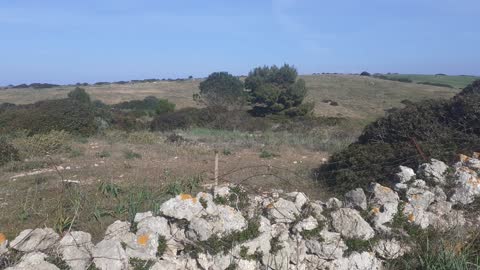 Stunning Panoramic view of the natural landscape - Stone wall