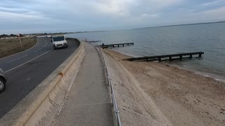 Roadside at a beach. GoPro.