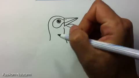 🔴 Drawing Picture , How to turn Numbers 1-5 into the cartoon birds Learn step by step Art for kid.