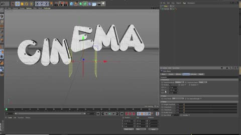 C4D cool effect tutorial: title text LOGO production 5