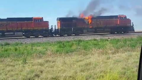 Train on Fire